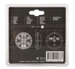 Zadní LED světlo, kulaté O 95 mm, 12/24 V