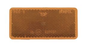 Oranžové obdélníkové odrazky 44x94x7 mm