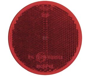 Červené kulaté samolepicí odrazky O78 x 8 mm