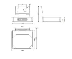 Přenosné pracovní LED světlo 15W 119x229x78 mm, čtveraté magnetické