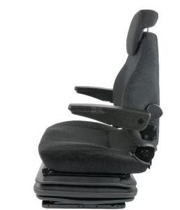 Mechanicky odpruž. sedadlo s látkovým potahem šíře 510 mm s loketními opěrkami (125 kg) 