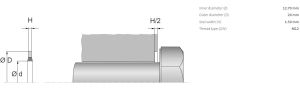 USIT 12.7 x 20 x 1.5 - Rozměrové údaje