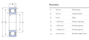W 61811-2RS1 - Rozměrové údaje