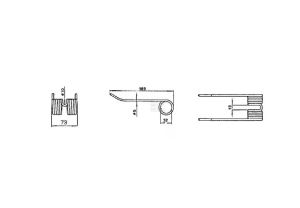 Pružné pero 5 x 70 x 189 mm s cívkou 32 mm (Case, New Holland, Hesston) - 80131673N