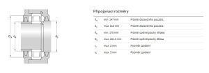 SKF NU 326 ECP - připojovací rozměry