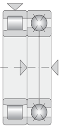 Kombinované zatížení kuličková ložiska nebo ložiska se čtyřbodovým stykem