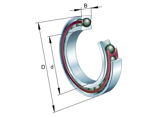 FAG HCB7014-C-T-P4S-UL Jednořadé kuličkové ložisko s kosoúhlým stykem