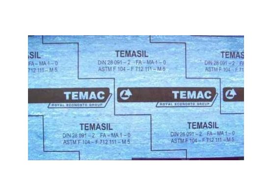 Těsnicí bezasbestová deska TEMASIL - tl. 1.0 mm - 1500 x 1500 mm
