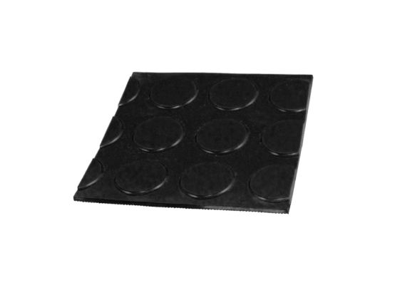 Pryžový přířez podlahovina penízková černá - 3 x 1250 x 300 mm