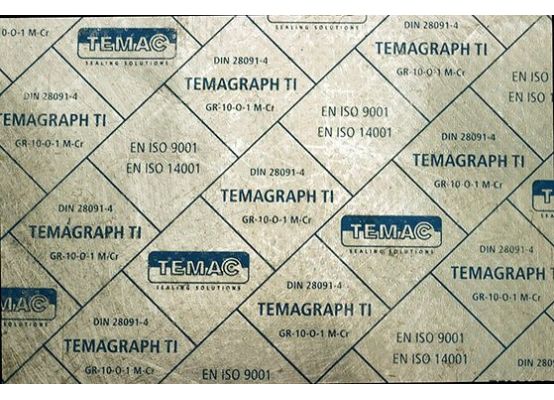 Těsnicí grafitová deska TEMAGRAPH - Ti - tl. 3.0 mm - 1000 x 1000 mm