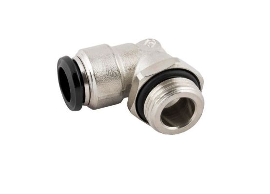 Hadicová přípojka celokovové koleno 90° se závitem G1/8" - pro trubku PA 4