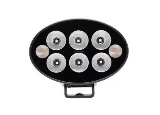 Pracovní + výstražné LED světlo 36 W 155x58x105 mm 3500 lm, oválné 10/30 V širokoúhlé, 6+2 LED