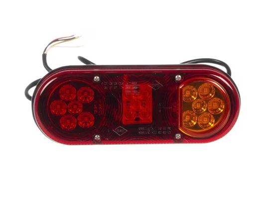 Pravé zadní LED světlo 205x53,6x80 mm, 12/24 V