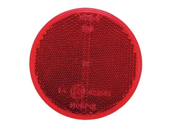 Červená kulatá odrazka 78 x 8,5 x 5 mm