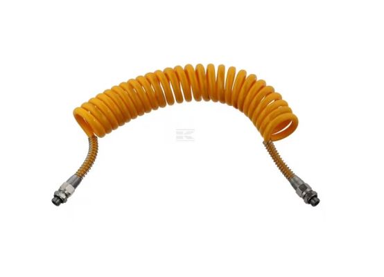 9 x 12 - 3.5 m  spirálová žlutá PU hadice s koncovkami M16x15 (ovládací okruh)