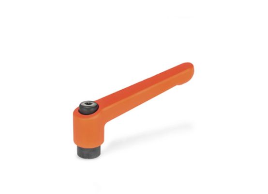 Regulovatelná upínací páka ELESA+GANTER GN 300-92-B12-OS - oranžová