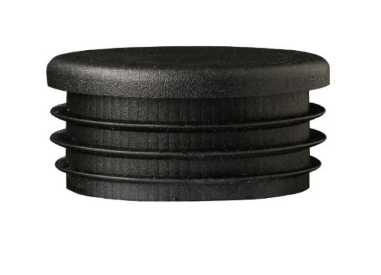 Kruhová záslepka trubky 50 x 1.2 - 2.5 mm, LDPE černá