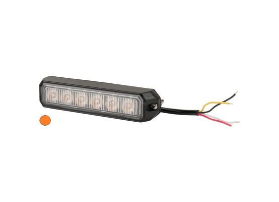 Poziční LED světlo 18 W 28x19x128 mm, 12/24 V 6 LED (oranžové světlo)