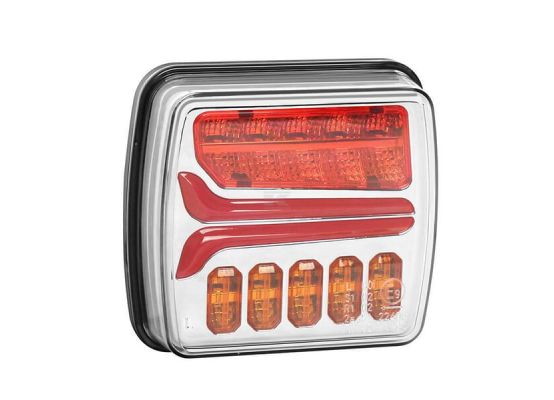 Levé zadní LED světlo 11,4 W 110,2x102,6x40 mm, 12/24 V