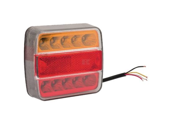 Zadní LED světlo vč. SPZ, čtveraté 100x100x40 mm, 12/24 V