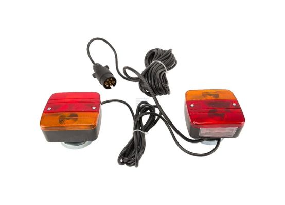 Sada magnetických zadních LED světel 7,5/2,5 m, čtvercové, 12 V