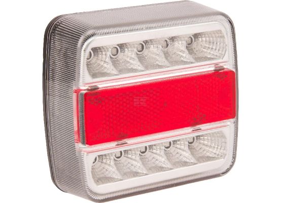 Zadní LED světlo vč. SPZ, hranaté 106 x 98 x 35 mm, 1W/ 12V