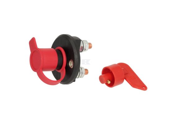 Kulatý spínač baterie černý M8, 12/24 V, 150/500 A (5s) IP40