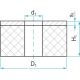 Silentblok válcový 40 x 17 typ GK - průchozí, d1=17, d2=9