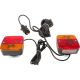 Sada magnetických zadních LED světel 7,5/2,5 m, čtvercové, 12 V - LA65004