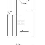 Nůž 3,5x45x95 mm pravý s otvorem O 16,25 mm (Kuhn, John Deere, New Holland) - 56151310KR