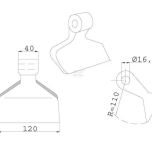 Mulčovací kladivo Agricom 120 mm, pracovní poloměr 110 mm - CK0930