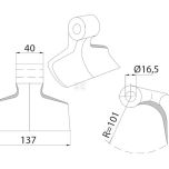 Mulčovací kladivo Berti 137 mm, pracovní poloměr 101 mm - CK0950