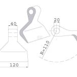 Mulčovací kladivo Cabe 120 mm, pracovní poloměr 110 mm, montážní otvor 20,5 mm
