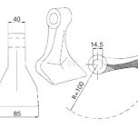 Mulčovací kladivo Agrimaster 85 mm, pracovní poloměr 100 mm - CK2322
