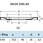 NILOS 3305 AV - Rozměrový nákres