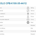 Kolo CPB-K100-35-44/12 - Technické údaje
