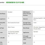 HDSMSB10-12-F13-M8 - Technické údaje