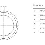 Matice KM 34 - Rozměrové údaje