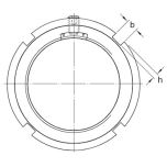 Pojistná matice SKF KMK 18 Náčrt