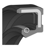 Hřídelové těsnění NBR WA v řezu