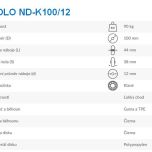 Kolo ND-K100/12 - Technické údaje
