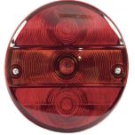 Zadní světlo levé 12/24 V, kulaté, červené/oranžové, pevná montáž, O 142 mm, Waś