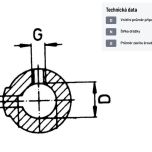 Vidlice na náboj s drážkou pro pero 10 mm, připojení 35 mm na hřídel W2300/P300/W300E