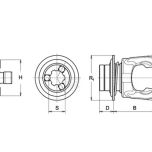 Nasazovací vidlice 1-3/8" 6drážek (S5/S6/G5/5), připojení 30,2 mm, B&P