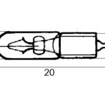 Žárovka W1.2W, 1,2W 12V s paticí W2x4.6d