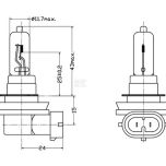 Halogenová žárovka H9, 65W 12V 