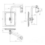 Konvexní zrcátko s držákem levé, 235 x 180 x 170 mm