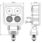 Sada pracovních LED světel 2 x 9 W pro postřikovací ramena (modré světlo)