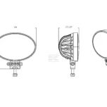 Pracovní LED světlo 39 W 144x69,4x98 mm 3510 lm, oválné, 10/30 V širokoúhlé 13 LED