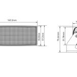 Pracovní LED světlo 42W 140,2x41,8x57,2 mm 3800 lm, obdélník, 10/30V širokoúhlé 14 LED 